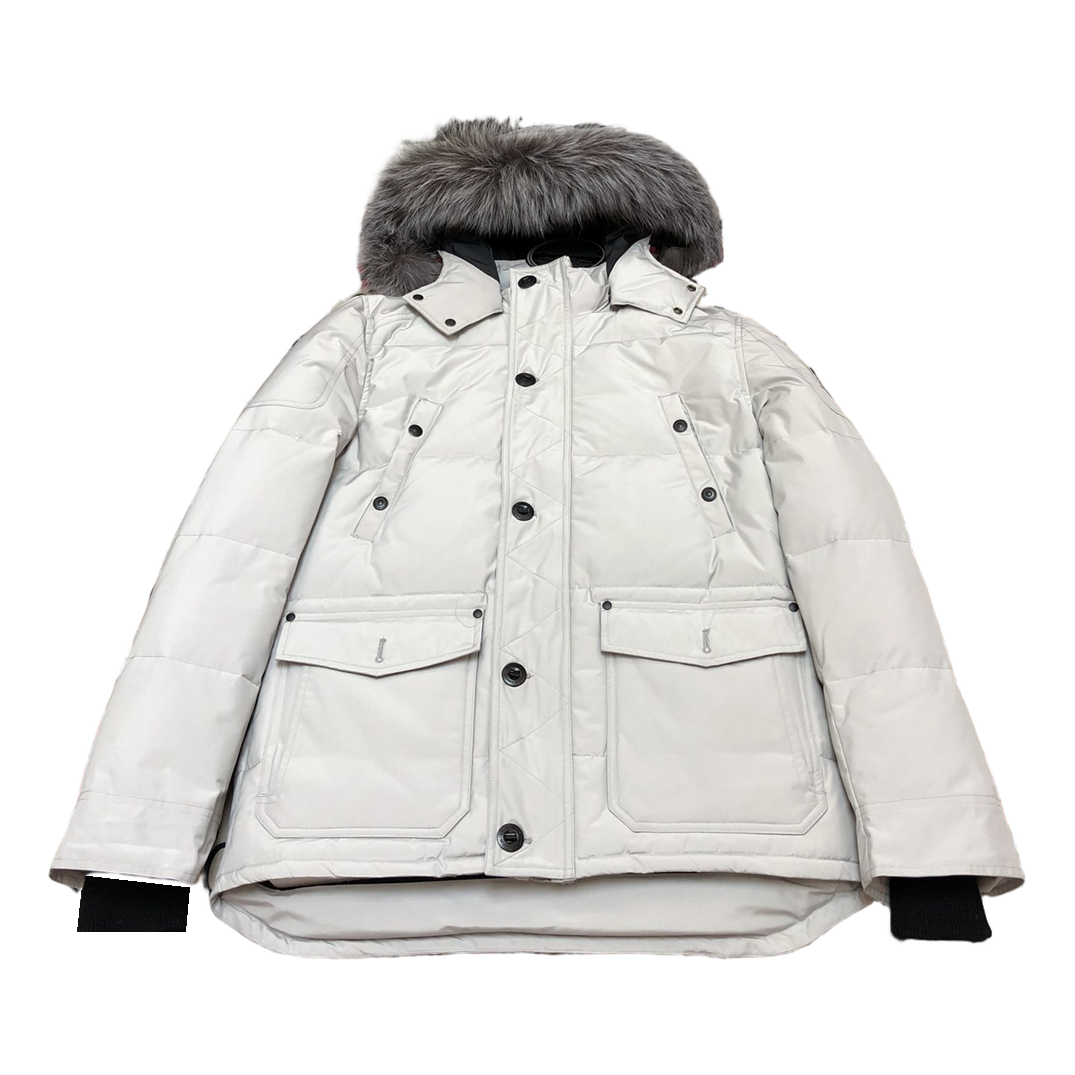 Moose Knuckles Four-Pocket Hooded Puffer – Fur Trim | Canadian Down