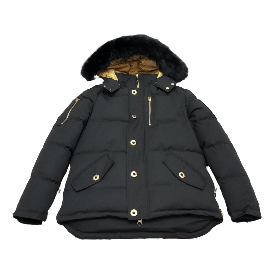 Moose Knuckles Gold 3Q Puffer Jacket – Fur Trim | Black