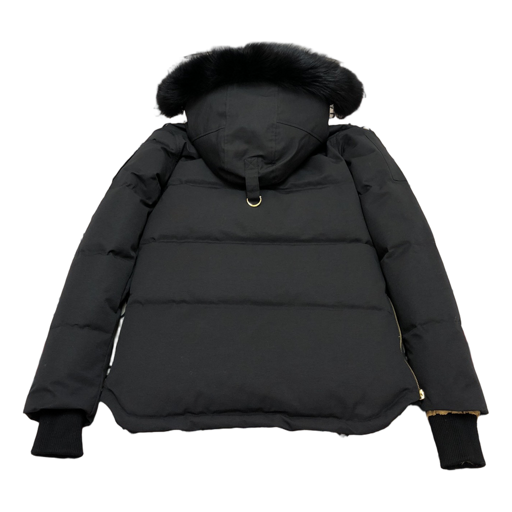 Moose Knuckles Gold 3Q Hooded Puffer – Fur Trim | Black