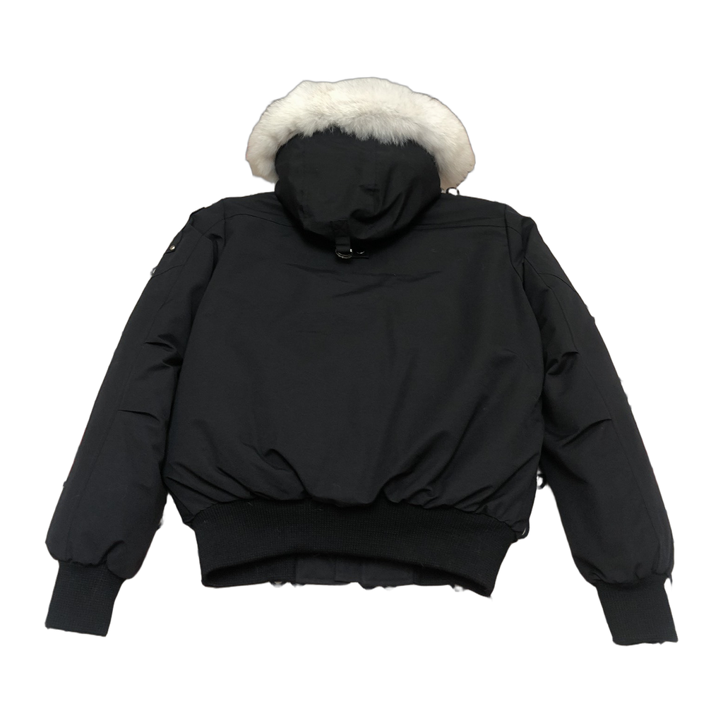 Moose Knuckles Men’s Ballistic Bomber – Shearling Trim | Black