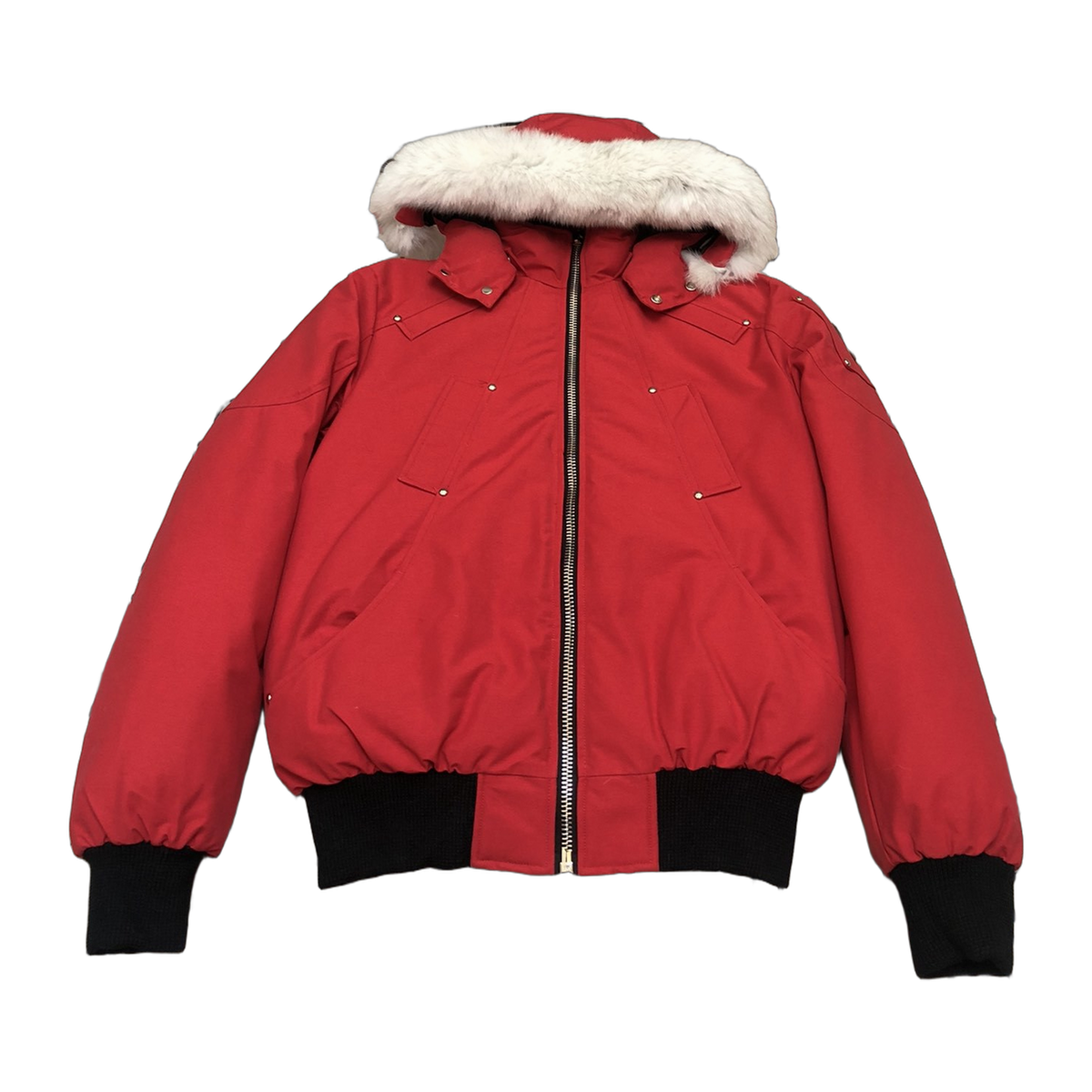 Moose Knuckles Men’s Original Ballistic Bomber – Shearling Trim | Black