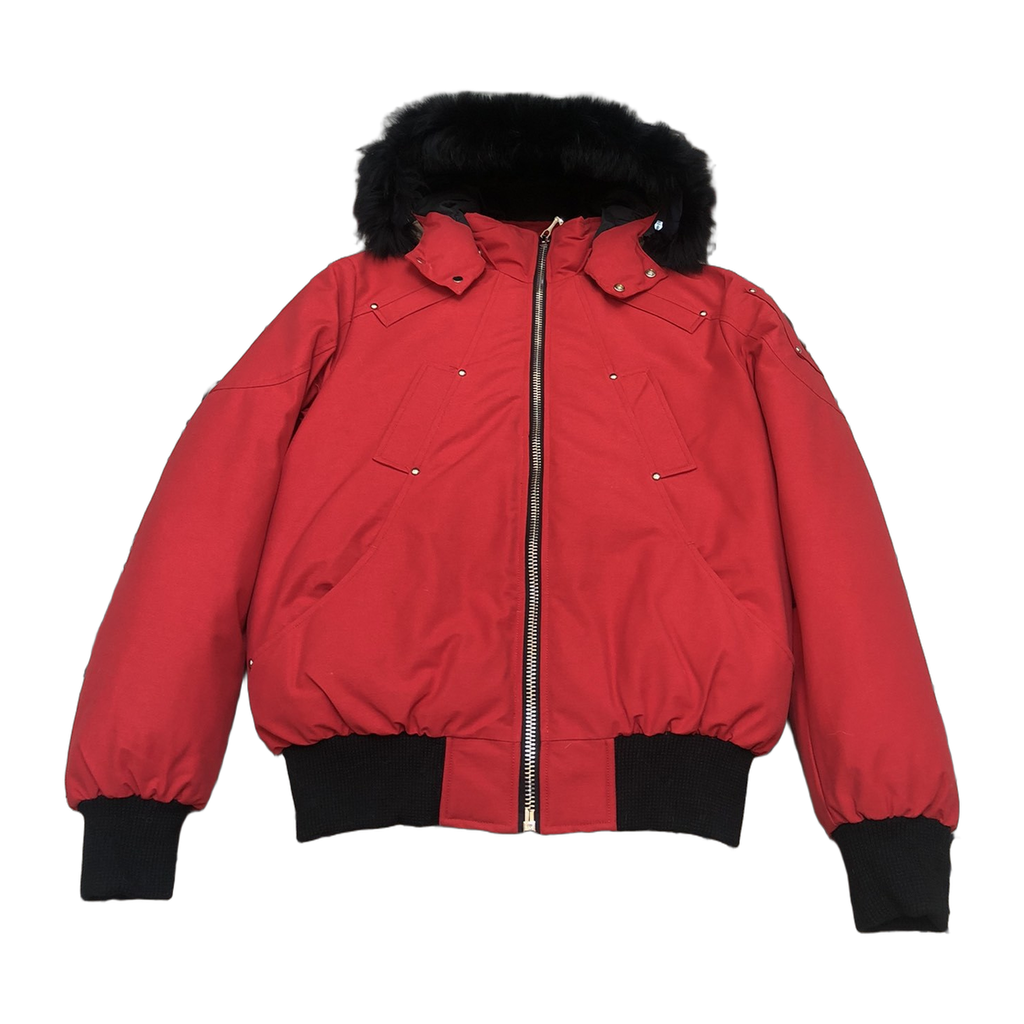 Moose Knuckles Men’s Original Ballistic Bomber – Shearling Trim | Black