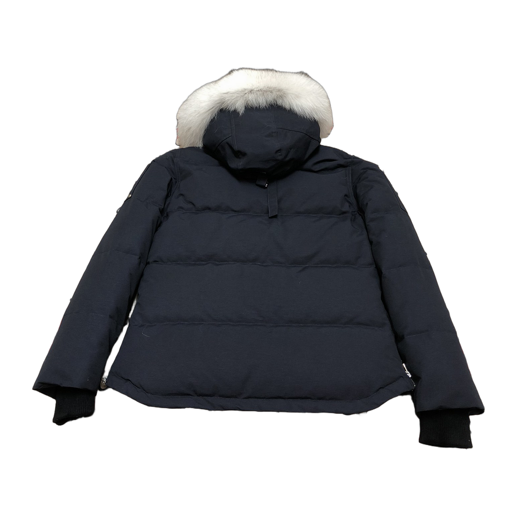 Moose Knuckles Women’s Original Shearling-Trim 3Q Jacket – Navy