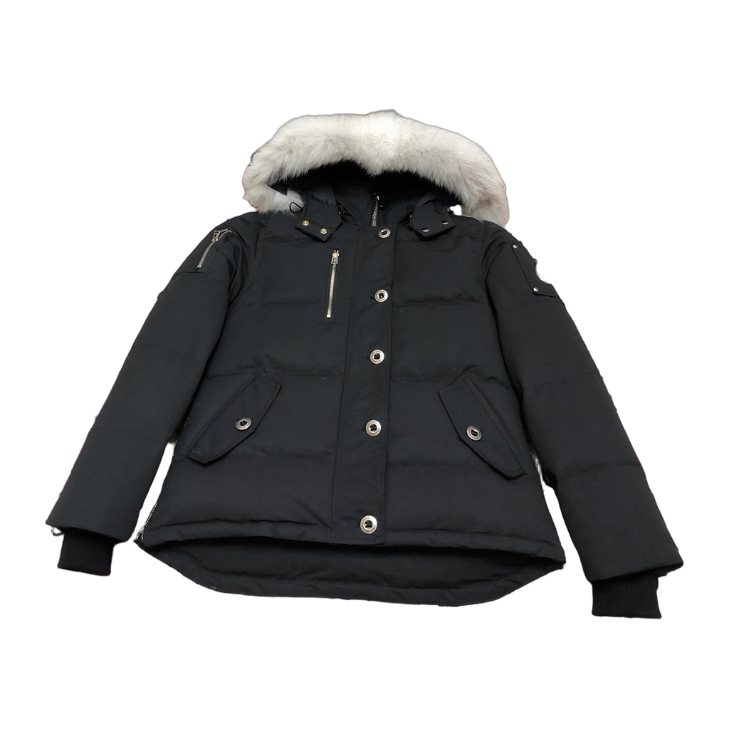 Moose Knuckles Women’s Original Shearling-Trim 3Q Jacket – Navy