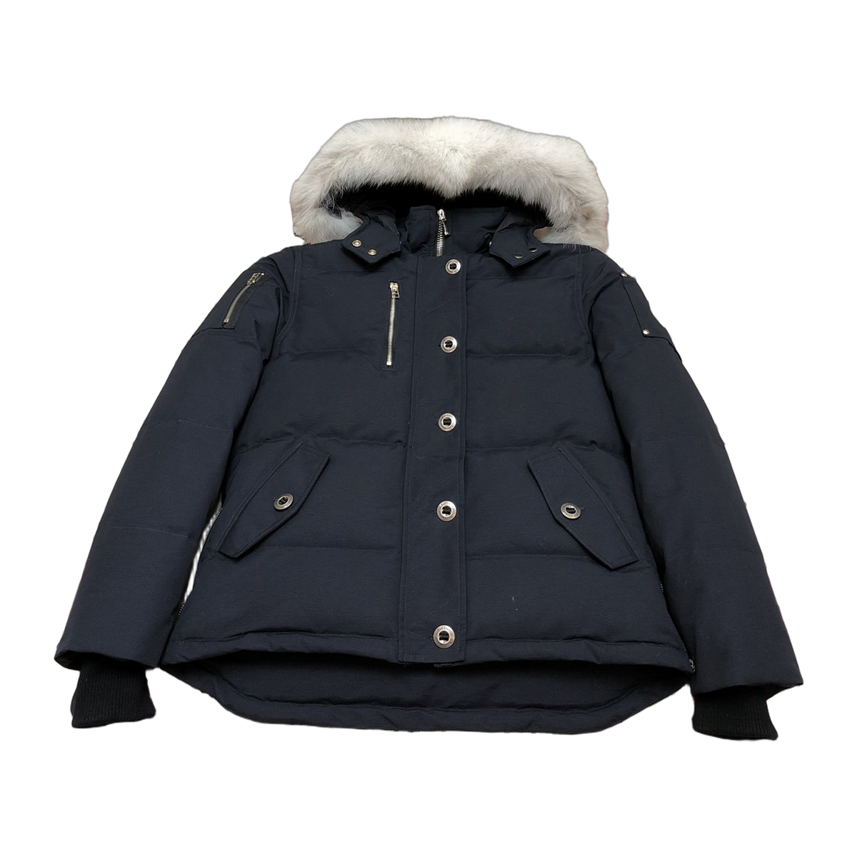 Moose Knuckles Women’s Original Shearling-Trim 3Q Jacket – Navy