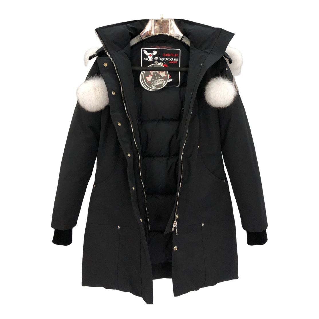 Moose Knuckles Stirling Parka – White Fur Trim | Canadian Down