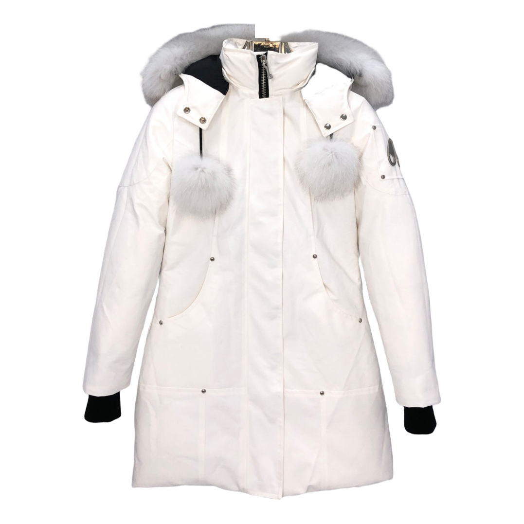Moose Knuckles Stirling Parka – White Fur Trim | Pom-Pom