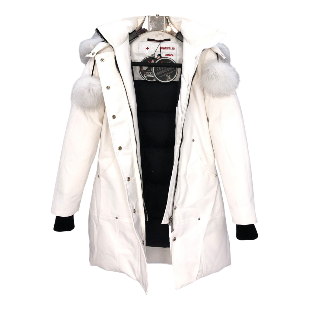 Moose Knuckles Stirling Parka – White Fur Trim | Pom-Pom