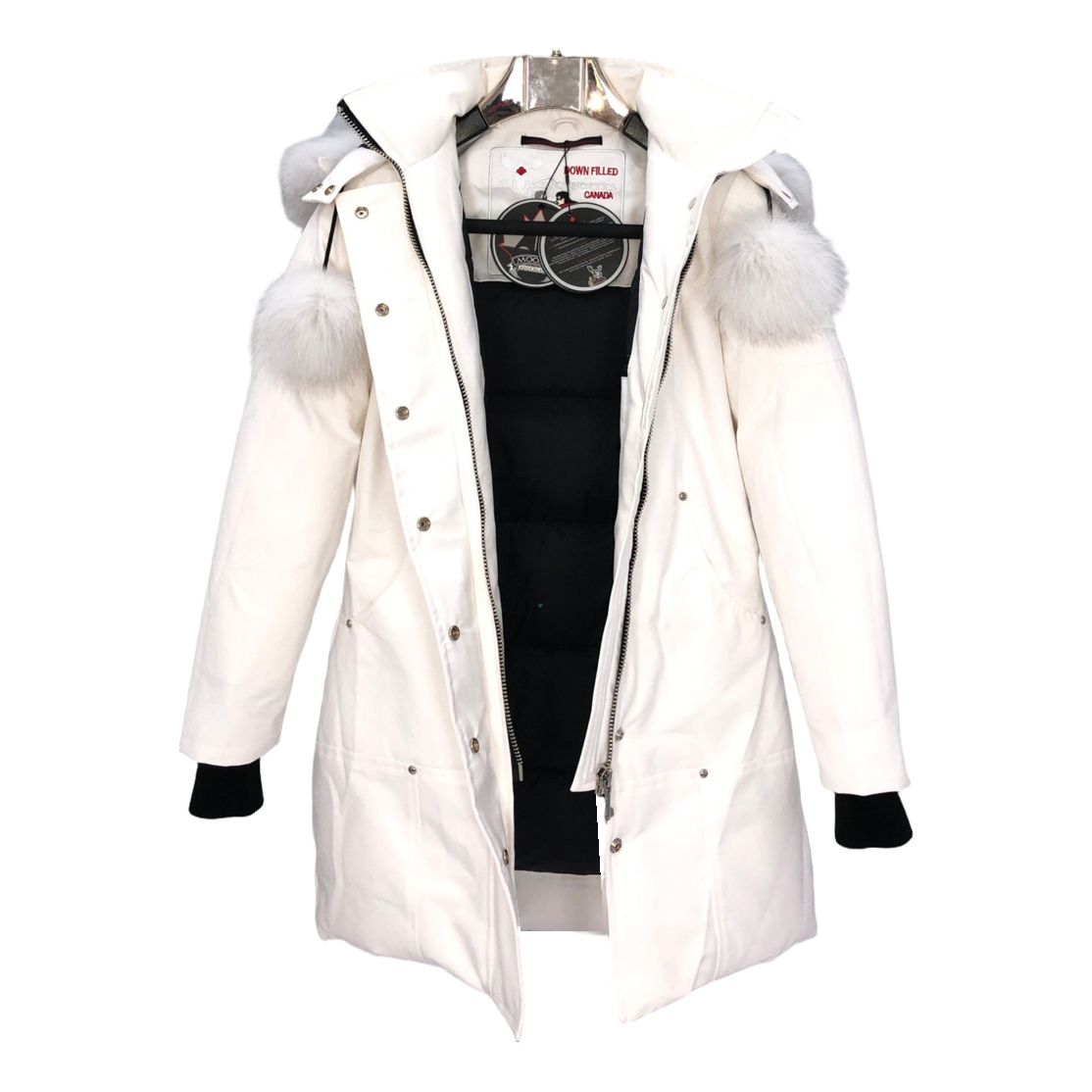 Moose Knuckles Stirling Parka – White Fur Trim | Pom-Pom