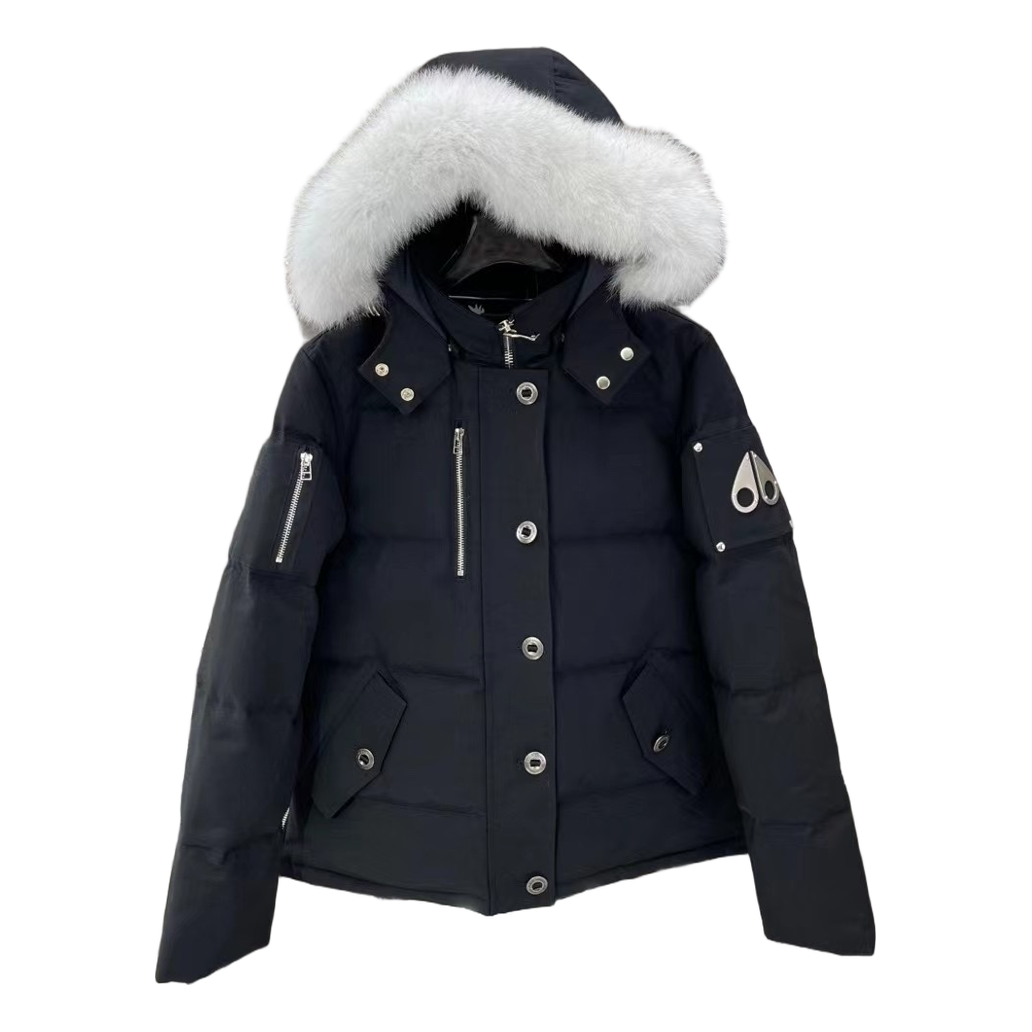 Moose Knuckles Chest-Zip Hooded Puffer – Coyote Fur Hood | Extreme Cold