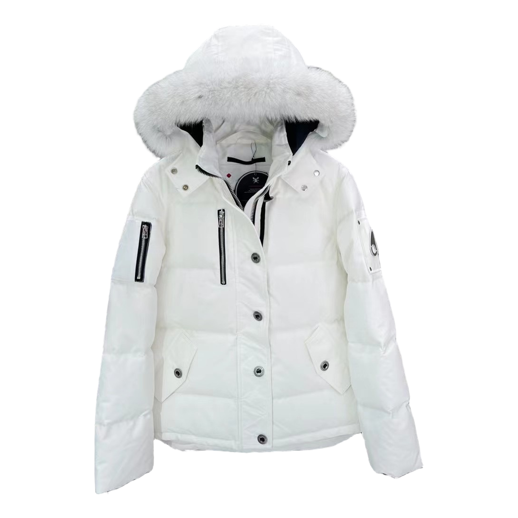 Moose Knuckles Chest-Zip Hooded Puffer – Fur Trim | Canadian Down