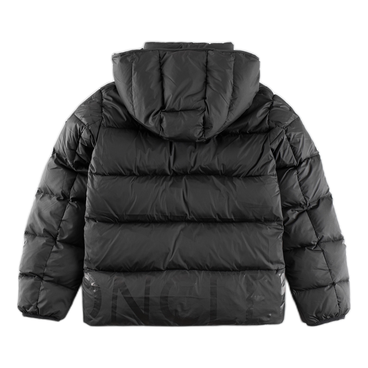 Moncler Contrast-Lined Logo-Hood Puffer – Black | Logo Hood & Contrast Lining