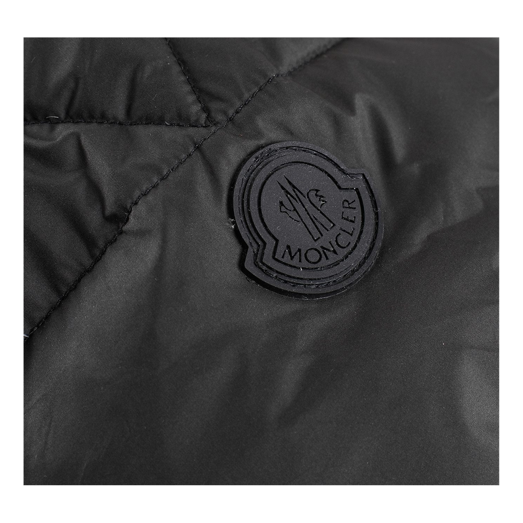 Moncler Contrast-Lined Logo-Hood Puffer – Black | Logo Hood & Contrast Lining