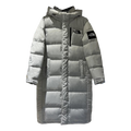 The North Face Color-Block Long Puffer Coat – Hooded | Grey