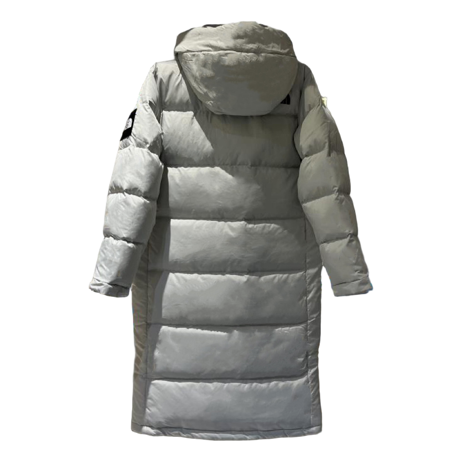 The North Face Color-Block Long Puffer Coat – Hooded | Grey
