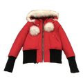 Moose Knuckles Debbie Bomber – Pom-Pom Hood | Red