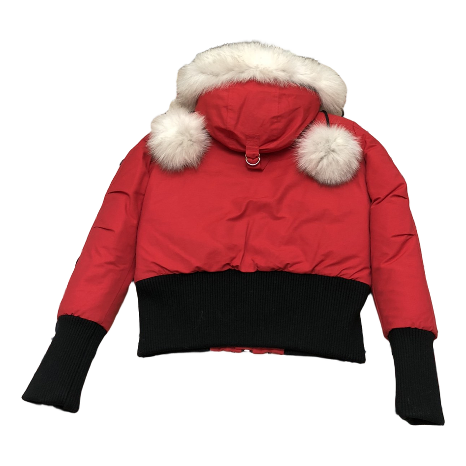 Moose Knuckles Debbie Bomber – Pom-Pom Hood | Red