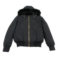 Moose Knuckles Gold Ballistic Bomber – Fur Trim | Black