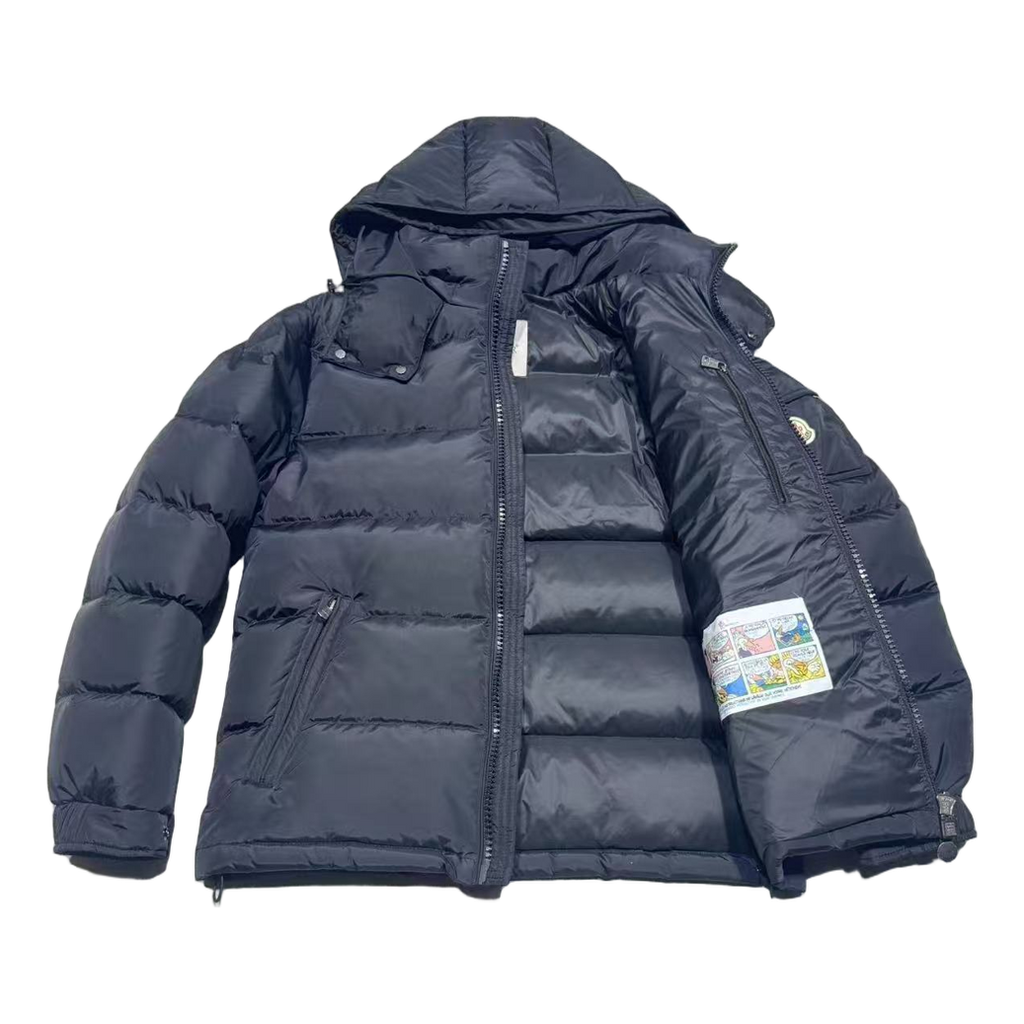 Moncler Sleeve-Pocket Hooded Puffer – Navy | Premium Down