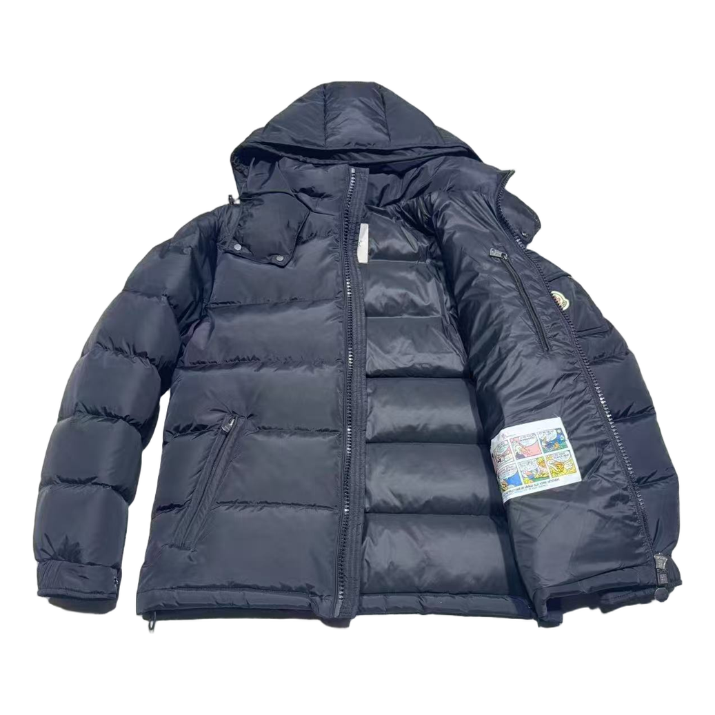 Moncler Sleeve-Pocket Hooded Puffer – Navy | Premium Down