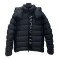 Moncler Vertical-Logo Hooded Puffer – Black | Premium Down