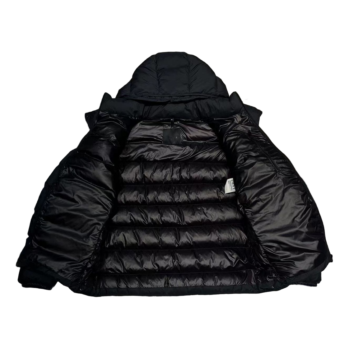 Moncler Vertical-Logo Hooded Puffer – Black | Premium Down