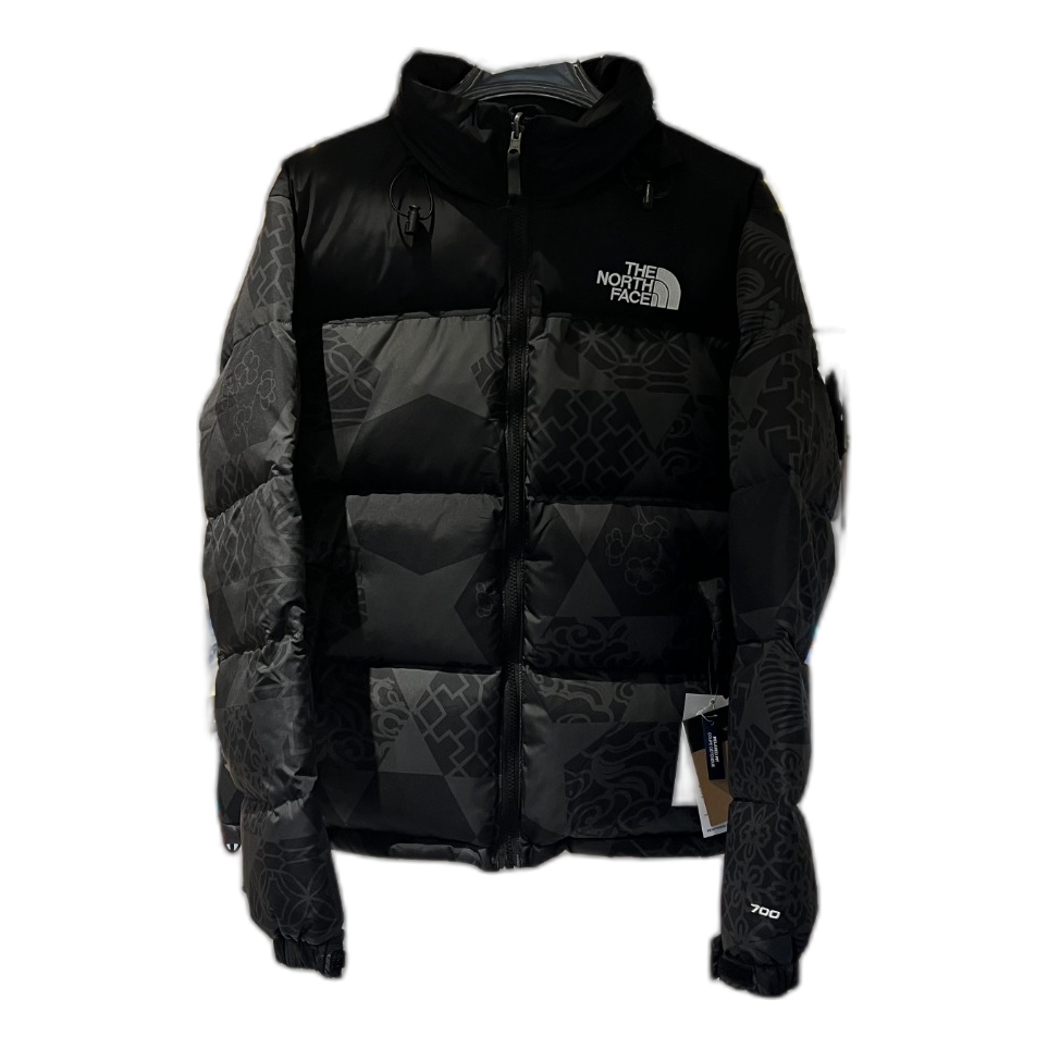 The North Face 1996 Nuptse Patterned Puffer Jacket – Black | 700-Fill