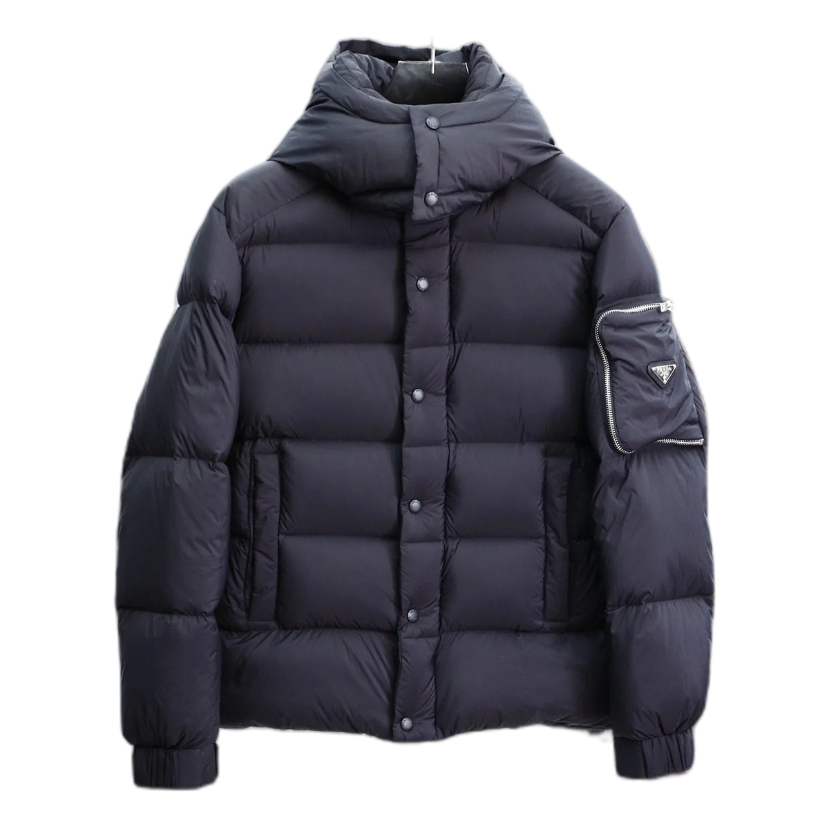 Prada Hooded Puffer Jacket – Sleeve Pouch Detail